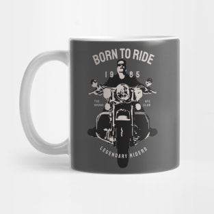 Old school silver chain biker vintage custom 1985 rider Mug